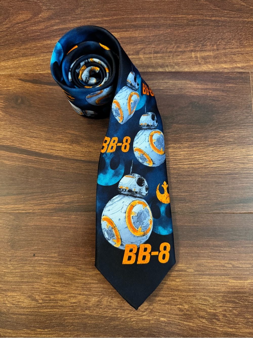 Star Wars BB-8 Kids Tie — Navy Blue and Orange